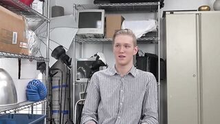 Cute cracker gets his pink ass dicked by fat black cock