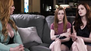 GIRLSWAY - Turned On Stepsisters Have 3 Way With Their Stacked Stepmom Lauren Phillips