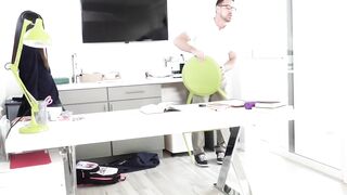 Latina student Emily Willis gets her wet pussy fingered and drilled by horny Johnny C