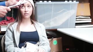 ShopliftersPunished.com - Hot babe Hayden Hennessy tiny twat stretched wide by big fa
