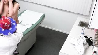 Busty girl Jasmine Wilde comes to do a pussy checkup so her doctor seduces her into s