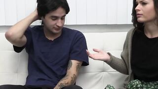 Stepsiblings Dharma Jones and Elias Cash have a threesome with MILF therapist Aaliyah
