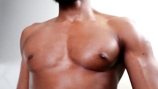 NextDoorXXX.com - Bearded black hunk masturbates and fucks a toy passionately