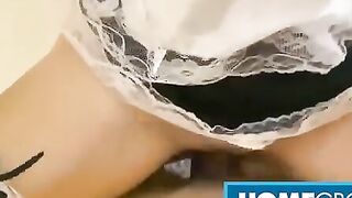 French Maid Cleaning Up His Cum - Lolipop & Mark Pirson