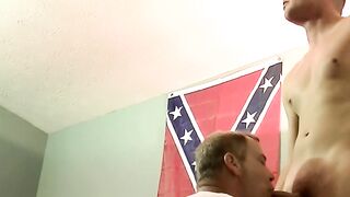 Homo jocks masturbation effort helped by a dudes mouth