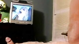 Blond mature surfer blown by mature chubby dude and cums