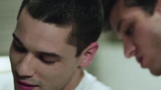 DisruptiveMovie.com - Andrew Miller toys with stepbros Trevor Harris and Elliot Finn'