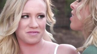 Rich MILF bitch talks the pool girl into pussy tribbing