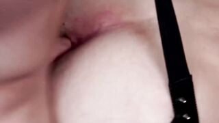 Two muscular bikers bareback and kiss passionately