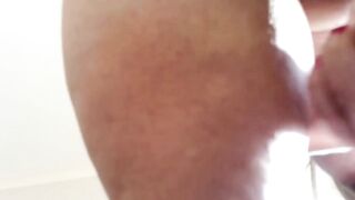 Blonde Ass Hispanic mom takes Toy and Cock