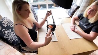 Milena-Sweet is plowed extremely rough by the strap-on sex toy