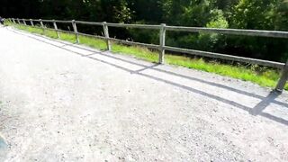 Extremely risky outdoors hand job at lake - People are really close