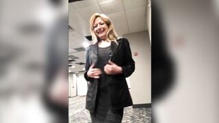 Paulina Stripping inside Outdoor + Cumming inside Hotel Lobby