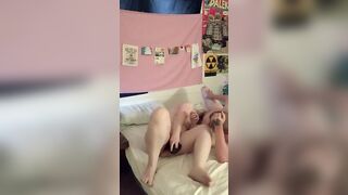 Hotwife watches cuckold porn with tiny dicked hubby