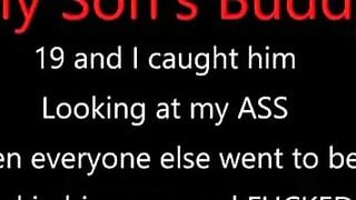 Humongous cougar Sally has sex with boss on xhamster