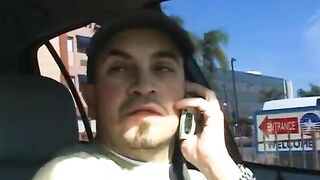 Delectable dark haired gets a jizzed after ride pecker