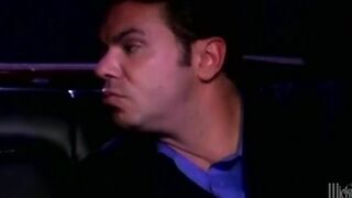 Whore Bridgette fucks Devinn and then masturbates inside a limo