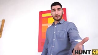 HUNT4K. Stud counts money while stranger has fun with his crazy sexy wifey