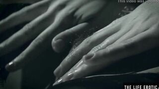 A finger inside her tight butt while she massage her unshaved vagina eagerly