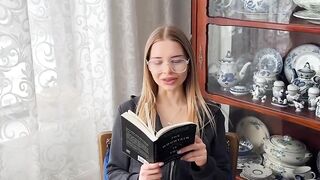 Interrupting her with my giant rough penis