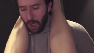 Amateur dark haired gets rammed by 2 men