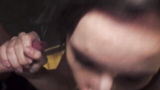 Amateur dark haired gets rammed by 2 men