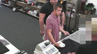 Cute pawnee spitroasted by greedy brokers in the back room