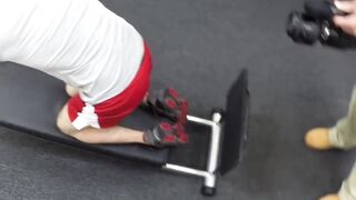 Workout enthusiastic homo exercises in spitroast threesome