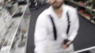 Handsome guy dicked in bathroom by kinky big dick stud