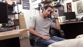 Slender straight guy rides hard while his dick is wagging