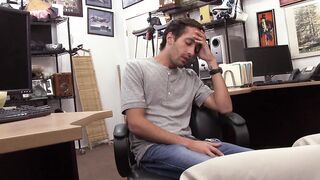 Slender straight guy rides hard while his dick is wagging
