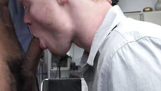 Redhead guy tempted by cash pleasures a monster black dick