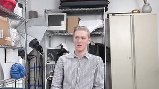 Cute blond gay boy bounces on BBC like a pro for cash