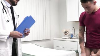 Doctor Marco Napoli helps handsome Des Irez cum fast with a professional solution for