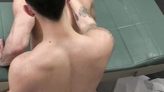 Doctor Marco Napoli helps handsome Des Irez cum fast with a professional solution for