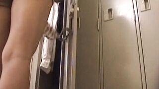 NipponSexTV.com - Classy Japanese businesswoman publicly plays with her pussy