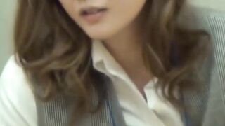 NipponSexTV.com - Classy Japanese businesswoman publicly plays with her pussy