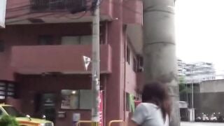 NipponPissTV.com - Naughty Japanese cuties openly pissing in the streets outdoors