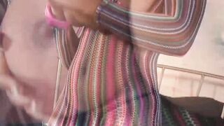 Mischievous Maserati XXX enjoys sucking her tits and play her pussy