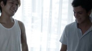 BoyzJapan.com - Hairy twink stripped and fucked hard from behind