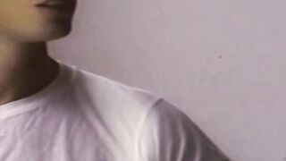 RetroDudes.com - Vintage homo takes a big load on hairy chest after sex