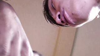 Young and lusty David Ace showcases his impressive oral skills to a couple of dudes