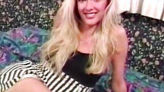 Heidi is masterbating for the camera for the first time