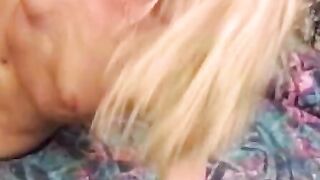 Heidi is masterbating for the camera for the first time