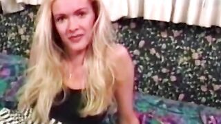 Heidi is masterbating for the camera for the first time