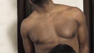 SayUncleNetwork.com - Twink's mouth services ebony cock before a raw interracial poun