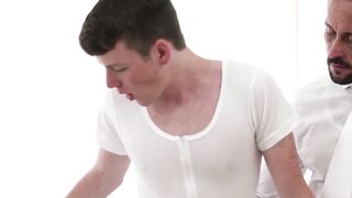 BoyMissionary.com - Freckled twink's divine, raw doggy style fucking with a big-dicke