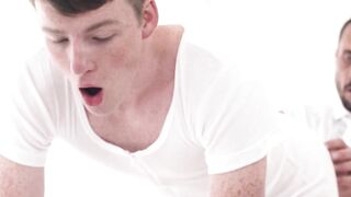 BoyMissionary.com - Freckled twink's divine, raw doggy style fucking with a big-dicke