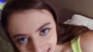 Natural tits Gia Dereza rides big dick cowgirl for a facial