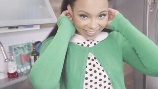 Hot ebony stepsister Adriana Maya fucked hardcore missionary